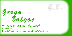 gergo bolyos business card