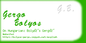 gergo bolyos business card